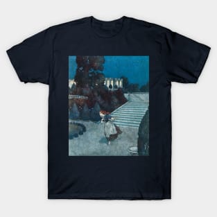 Cinderella  Running Down the Stairs After Midnight by Edmund Dulac T-Shirt